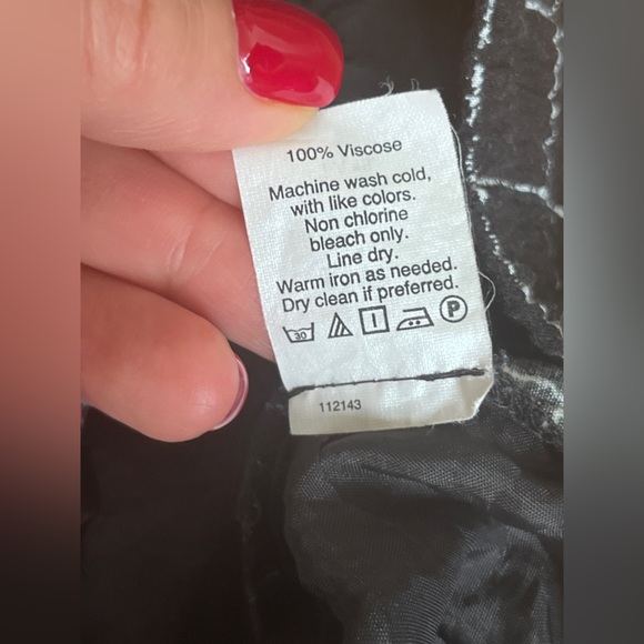 Madewell Black Check 100% Viscose Elastic Waist Tapered Jogger Pants Size L - Picture 9 of 11